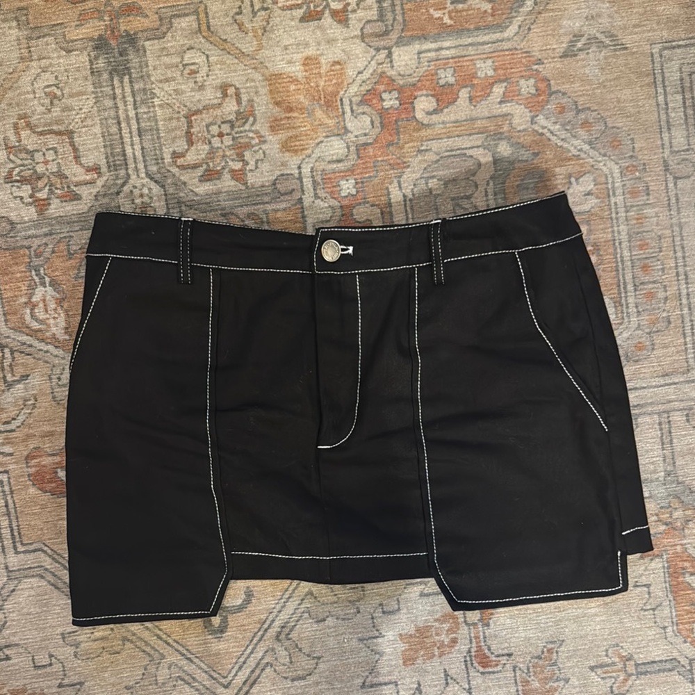 Revolve BY.DYLN Cooper mini skirt in black size Small